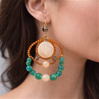 Earrings Woman in Gold Pietre dure 121000052292